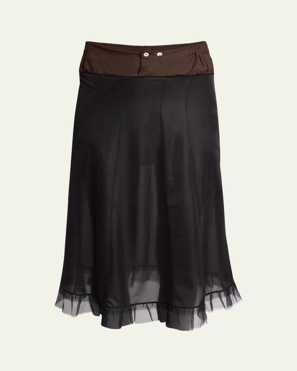 Hybrid Colorblock Midi Skirt